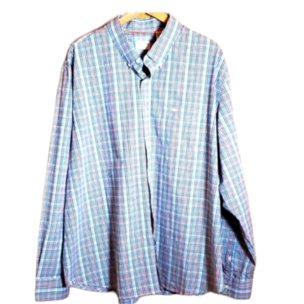 DOCKERS XXL/ EEG MULTI COLOR PLAID LONGSLEVE BUTTON DOWN
